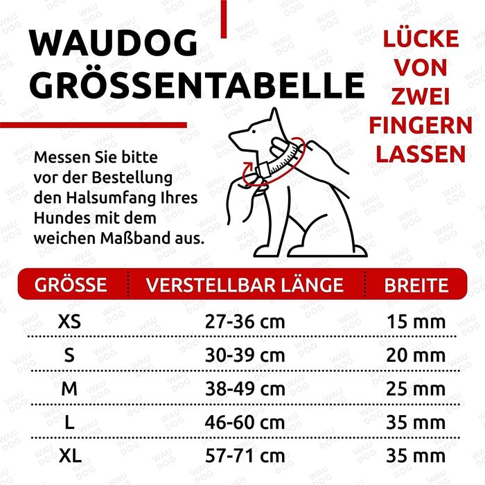 Нашийник для собак WAUDOG: шкіряний нашийник для великих, середніх та маленьких собак, кошенят. Ширина 15-20 мм, довжина 27-36/30-39 см. З цифровою міткою.