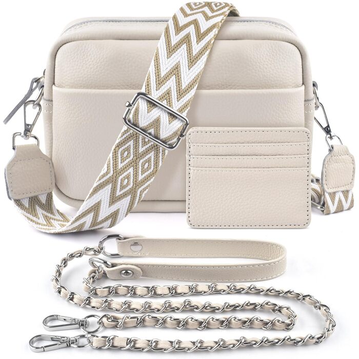 Сумка жіноча BROTOU через плече зі шкіри, чорна крос-боді з широким ременем та відділеннями для карт