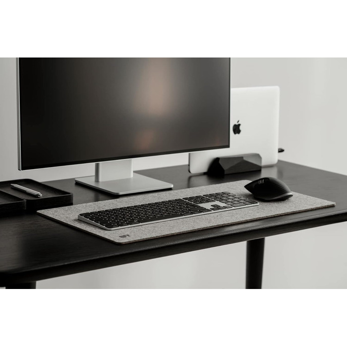 Oakwood Adjustable Wooden Laptop Stand - Desk Dock for MacBook Pro, MacBook Air, iPad - Handmade Black Stained Oak Wood