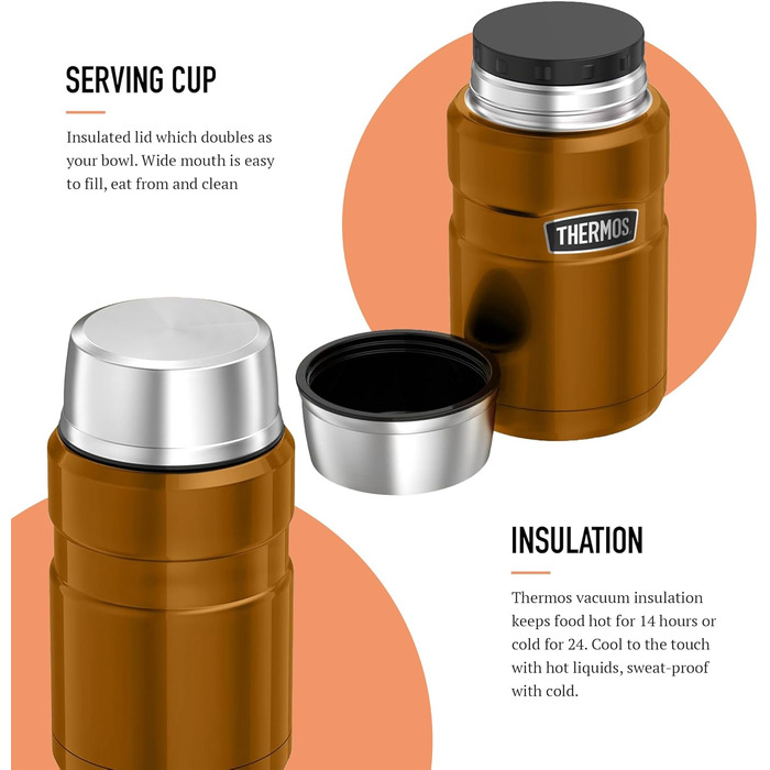 Термос з нержавіючої сталі, 710 мл, малинового кольору (мідний)