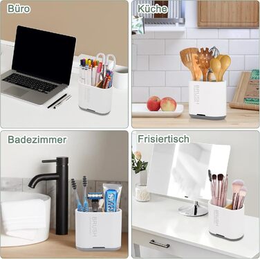 Тримач для зубної щітки електричної, органайзер для ванної кімнати, знімний, з отвором для стоку води, для сім'ї, дітей (Білий, Середній)