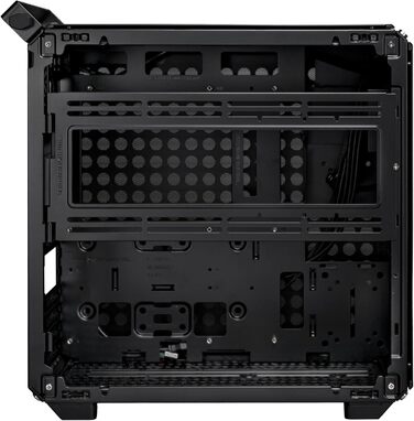 Корпус для ПК Cooler Master Qube 500 Flatpack: ATX, повністю модульний, з 120 мм вентилятором SF-L та вертикальною підсвічуванням для відеокарти, підтримка EATX, 2 x 280 мм радіатори, колір м'ятно-зелений (чорний)