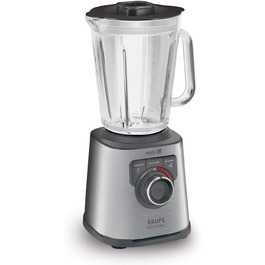 Блендер Krups Perfectmix KB403D, 1200 Вт, 2 л, 3 програми, Powelix, скляна чаша, нержавійка/темно-сірий