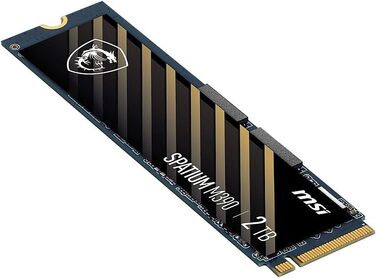SSD MSI Spatium 2TB PCIe 4.0 NVMe M.2 - Внутрішній твердотільний накопичувач, 7000 МБ/с (читання) & 6800 МБ/с (запис), 3D NAND, Захист даних, гарантія 5 років (1400 TBW)