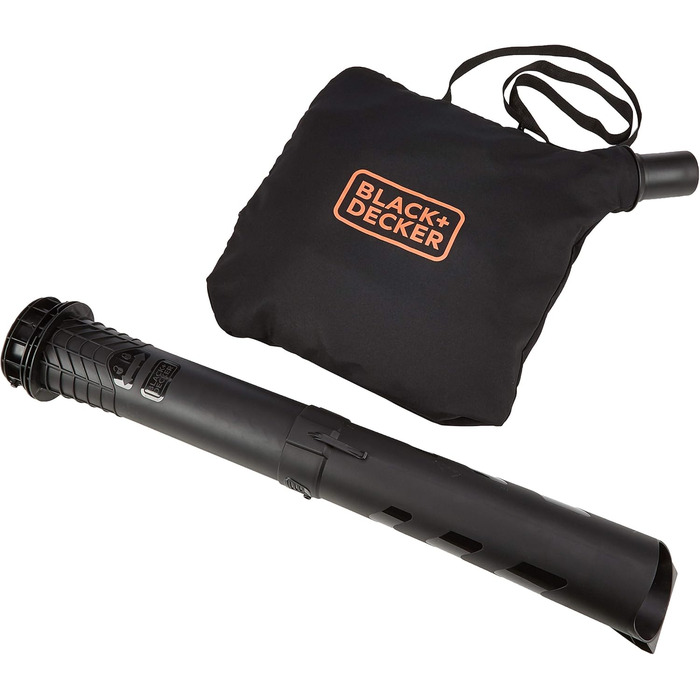 Black+Decker 3-in-1 Electric Leaf Blower / Leaf Vac BEBLV260 (2.600 Watt, with Shredder, high blowing speed of 315 km/h, 40l collection bag and carrying strap, for patios, paths, driveways)