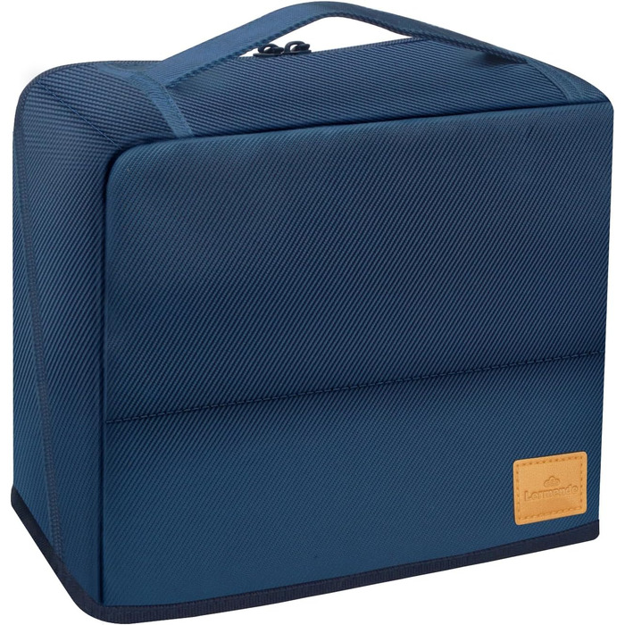 Чоловіча та жіноча дорожня косметичка Lermende з подвійною блискавкою, великий об'єм, зручна ручка для подорожей. (Синій)