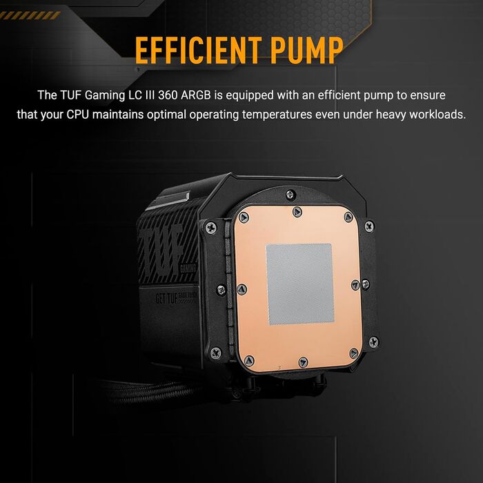 ASUS TUF Gaming LC III 360 ARGB - водяне охолодження CPU з RGB підсвічуванням, 360 мм, для Intel LGA 1851/1700/1200 та AMD AM5/AM4