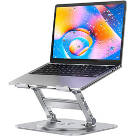 MCHOSE Adjustable Laptop Stand - Ergonomic Aluminum Laptop Riser for Desk - 360° Rotation - Compatible with MacBook Air & 10-17' Laptops
