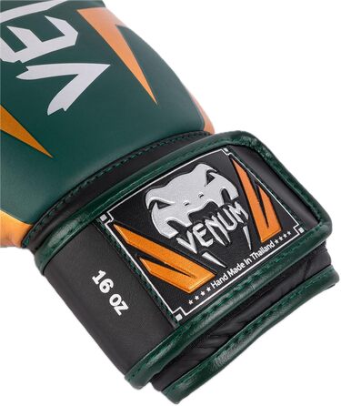 Боксерські рукавички Venum Elite (зелений/бронзовий/срібний, 10 Oz)