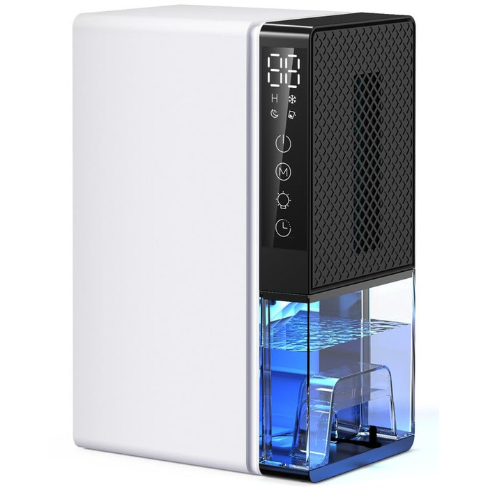 Електричний осушувач повітря 2800 мл з нічним режимом та 7-кольоровим нічним світлом, тихий осушувач для дому, з таймером для ванної кімнати та спальні