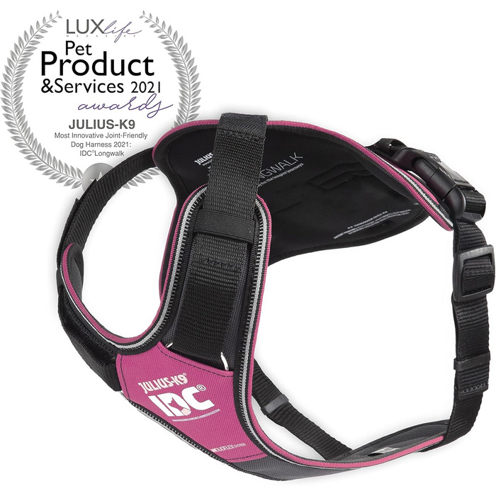 Нашийник для собак JUIUS K-9 IDC, розмір 2XS, рожево-сірий