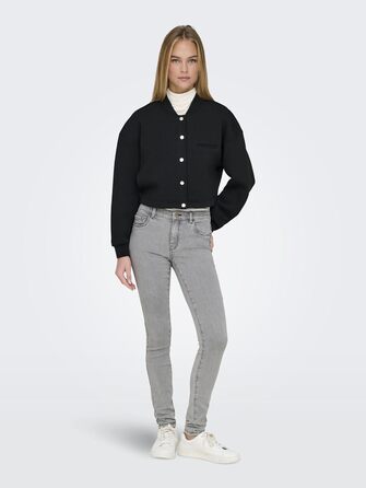 Джинси жіночі Only Skinny DNM NOOS блакитні, базові, стрітстайл (S / 32L, світло-сірий денім)