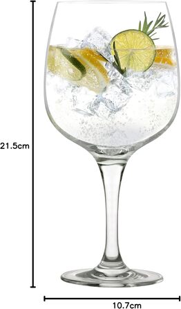 Stölzle Lausitz Gin Tonic Glasses Set 755ml | 6-Piece Cocktail Glasses Made of Lead-Free Crystal Glass | Large Balloon Glasses, 6 Pieces, Shatterproof | Highball Glasses, High Quality & Dishwasher Safe