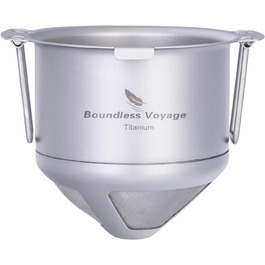 Титановий кавовий дрипер Boundless Voyage Ti6002P, багаторазовий фільтр з підставкою
