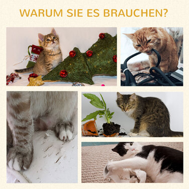 PawHut Стабільний котячий комплекс, котячий будинок з котячою печерою, платформами, сизалевою колоною, іграшковим м'ячиком, кремово-білий, 48 x 48 x 110 см | Aosom