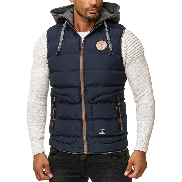 Чоловіча тепла жилетка Blackrock з капюшоном та коміром - Navy (темно-синій)