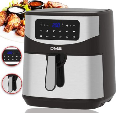 Фритюрниця DMS XXXL 7 літрів: фритюрниця, духовка, гриль, Cooker, без олії, 10 програм, цифровий дисплей, 1800 Вт, таймер, HF-7S
