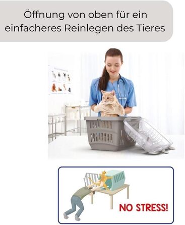 Транспортна переноска для котів з верхнім відкриванням, без стресу. Підходить для собак, котів, тварин. Переноска для котів, собак, кроликів.