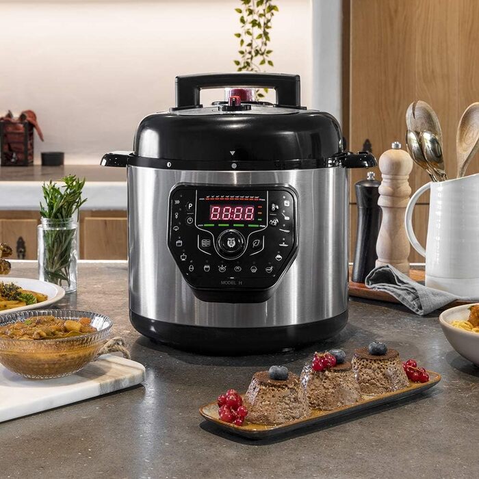 Cecotec GM H Programmable Pressure Cooker, Smart Cooking, 6 Liters, 24-Hour Programmability, 15 Safety Systems, 90 Kpa, 19 Menus Model H