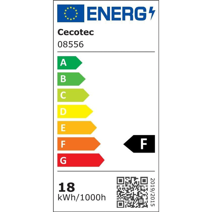 Стельовий вентилятор Cecotec EnergySilence Aero 5275 DarkWood з LED підсвіткою та пультом, 40W, 52 дюйми, DC мотор, зимовий/літній режим