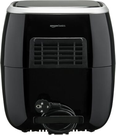 Amazon Basics 6-Liter Air Fryer with Digital Touchscreen and 8 Preset Cooking Programs, Black 6L