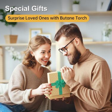 Газовий пальник Aideepen Flambierbrenner з трьома пальцями, регульованою полум'ям для приготування десертів, випічки, кемпінгу та барбекю (бутан не входить у комплект)