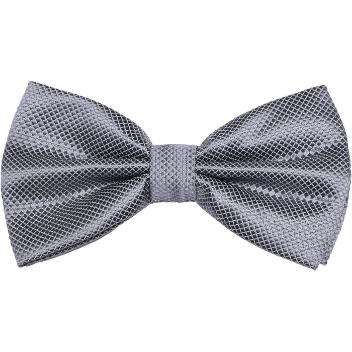 Метелик чоловічий DonDon сірий з нагрудною хустинкою, регульований розмір