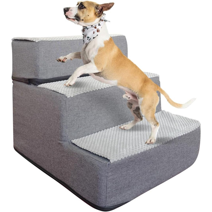 Сходинки для собак та котів Galatée - 3 сходинки, не слизькі, знімний та пральний чохол