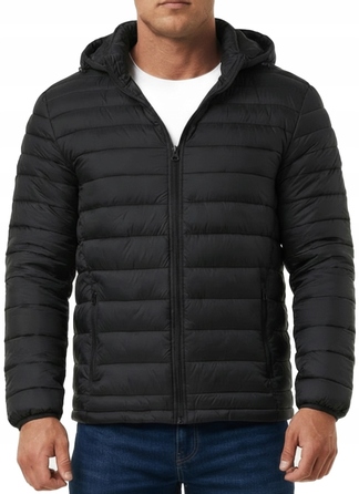 Чоловіча стібана куртка J STYLE зі знімним каптуром, 23M9006-392, розмір XL