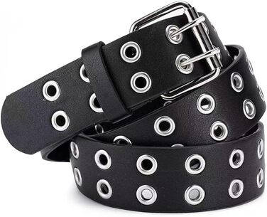 Жіночий шкіряний ремінь Punk з пряжкою у вигляді зірки, чорний