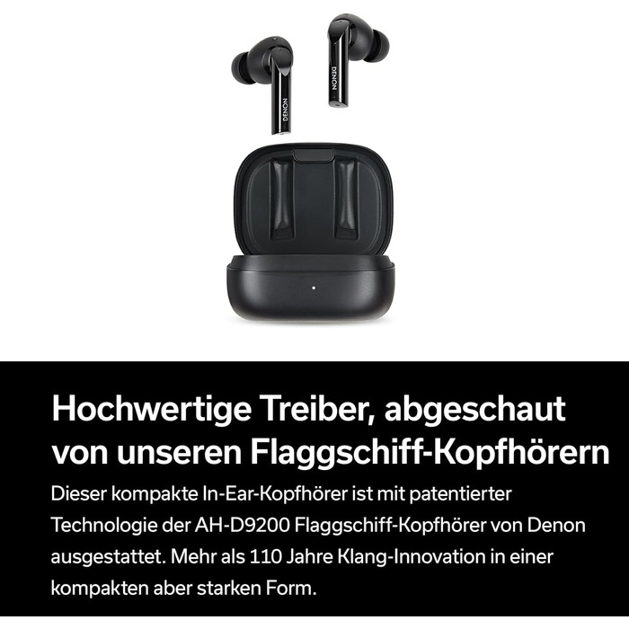 Бездротові навушники Denon AH-C500W True Wireless - білі (з мікрофоном, без активного шумозаглушення)