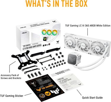 ASUS Prime LC ARGB LCD - водяне охолодження CPU з РК-дисплеєм (2.3 дюйми, помпа Asetek, 3 вентилятори ARGB, сумісність Intel LGA 1851/1700/1200/115X, AMD AM5/AM4)