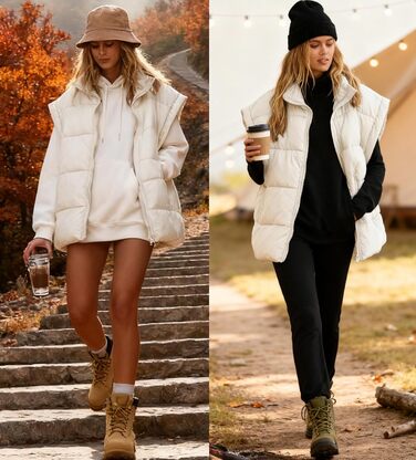 Легка степкова жилетка Daen Weste з коміром-стійкою для активного відпочинку, осінь/зима, розміри S-XXL (білий, M)