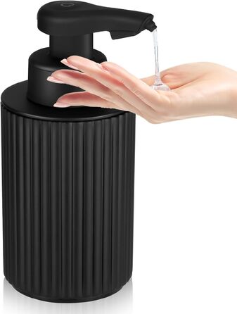 Phneems Automatic Soap Dispenser - Electric Automatic Soap Dispenser with Sensor - No Touch Sensor - Automatic Soap Dispenser for Bathroom, Kitchen, Office - USB - Black