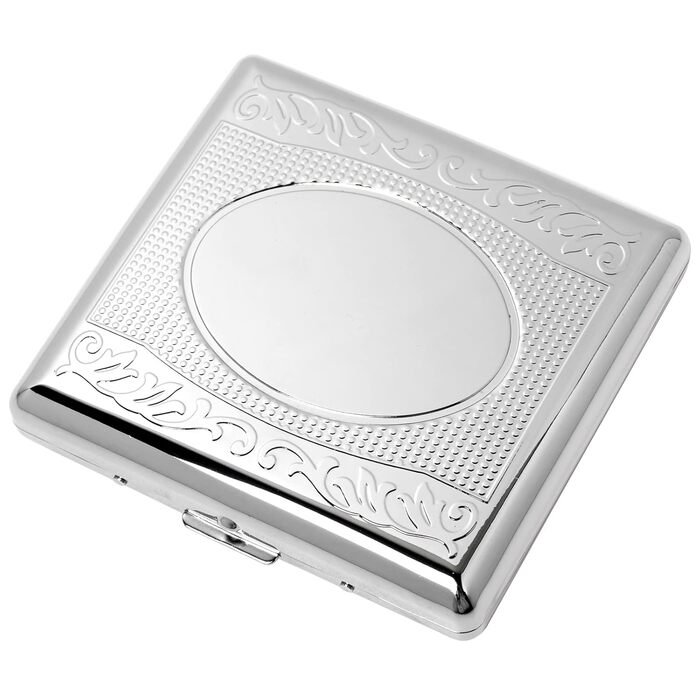 Класичний металевий футляр для сигарет і кредитних карток RFID, 85 мм, 18-20 шт., унісекс, сріблястий