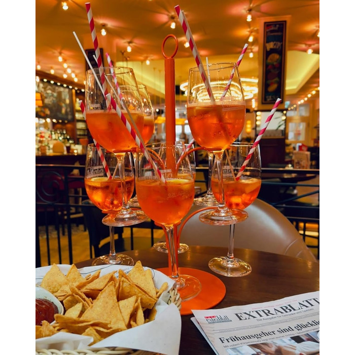 Стійка для коктейлів SpritzUpYourLife на 8 келихів - Aperol, Sarti Rosa, для вечірок та подарунків