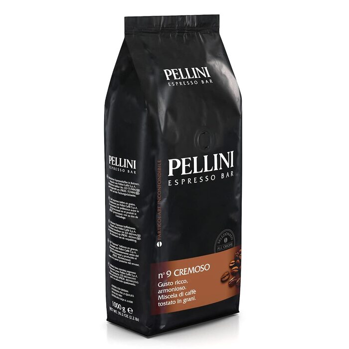 Кава в зернах Pellini N.9 Cremoso для еспресо, 1 кг (набір 2 шт)