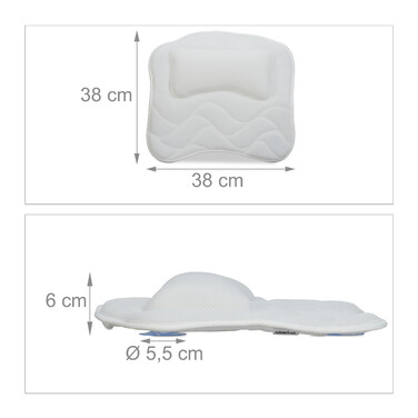 Relaxdays Bathtub Pillow