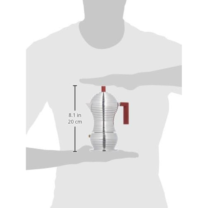 Еспресо-машина Alessi Pulcina MDL02/6 - 6 чашок, червона, литий алюміній