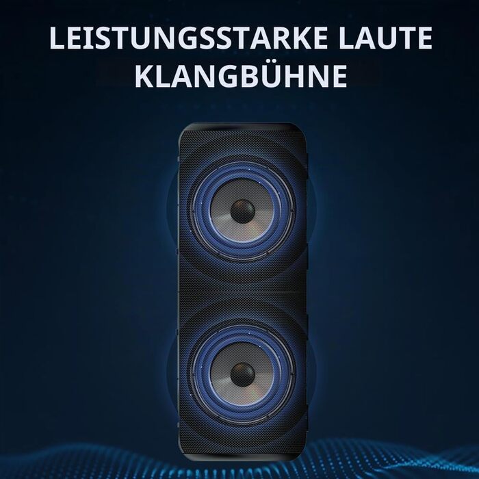 CYBORIS 2 Портативна Bluetooth колонка, водонепроникна, 20 Вт, 24 год, True Wireless