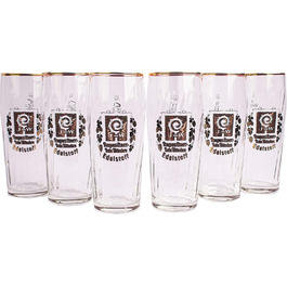 Augustiner Brewery Munich 6-Piece Set Edelstoff Diamond Glass Beer Glasses 0.5 Liter