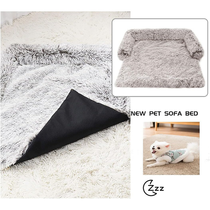 М'який лежак для собак та котів: лежанка-матрац для собак великих порід, водонепроникна підстилка, захист дивану, 76x76x15 см, темно-сірий