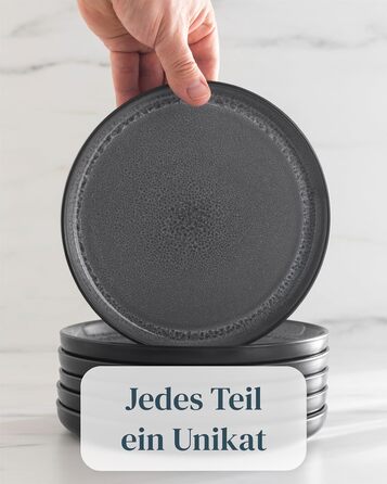 Набір посуду з кераміки Pure Living Ibiza 36 предметів (12 осіб), сірий колір