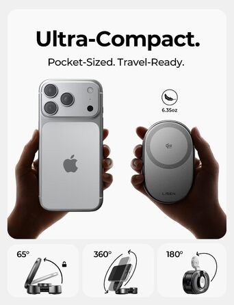 Зарядна станція LISEN 3-в-1 MagSafe 25W з адаптером 45W для iPhone 17/16/15/14/13, Apple Watch та AirPods Qi2.2