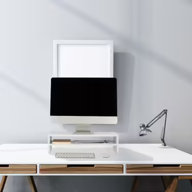 Relaxdays Monitor Stand with Extra Shelf