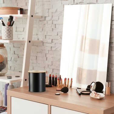 Relaxdays Cosmetic Container 2 l with Bamboo Lid
