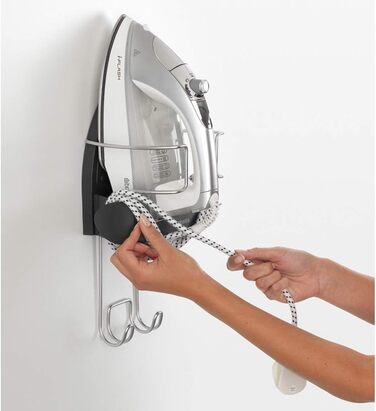 Brabantia - Iron Holder - Made from heat-resistant materials - One size - Suitable for all common (steam) irons - Cool Grey - 38.1 x 16 x 19.5 cm 1 Grey