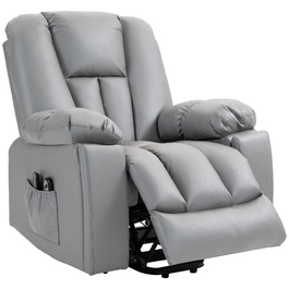 HOMCOM electric TV recliner, senior recliner with lift assistance, Dark Grey