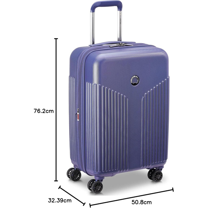 Чемодан DELSEY PARIS Comete 3.0, 20 дюймів, лавандовий, жорсткий, розширюваний, з колесами