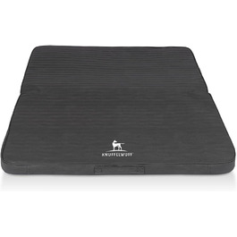 Килимок для собак Knuffelwuff Roanoke: ортопедичний, з лазерного тиснення, 140x120 см, чорний, знімний, пральний, для великих, середніх та малих собак